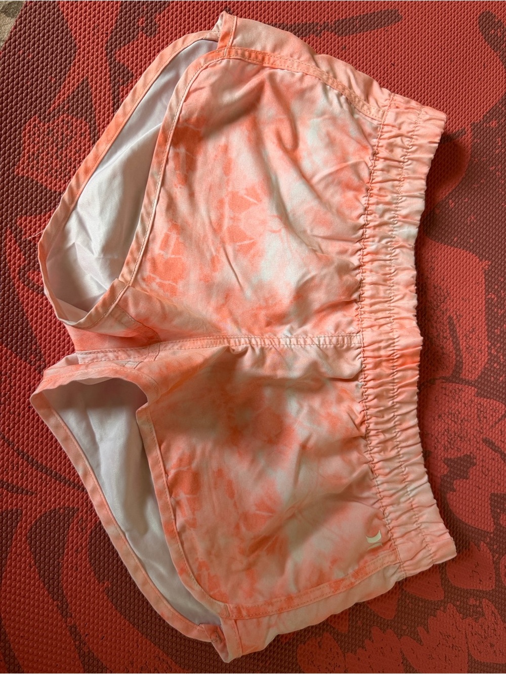 Hurley Peach Tie-Dye Athletic Shorts